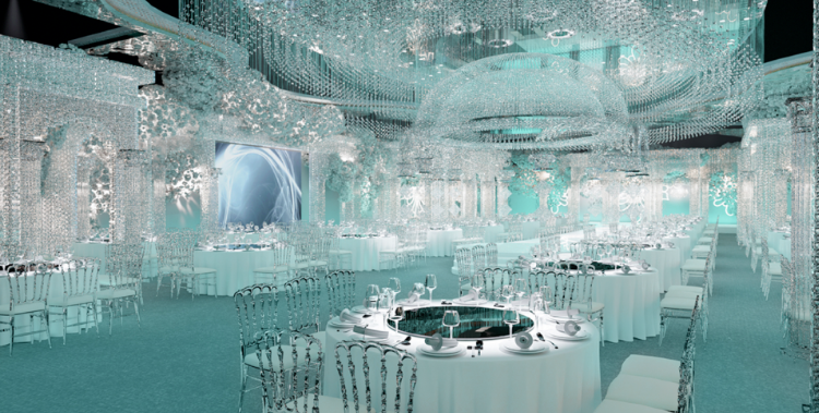 婚礼堂发布：百万颗水晶！佛山万德涞艺术中心新厅亮相  第1张