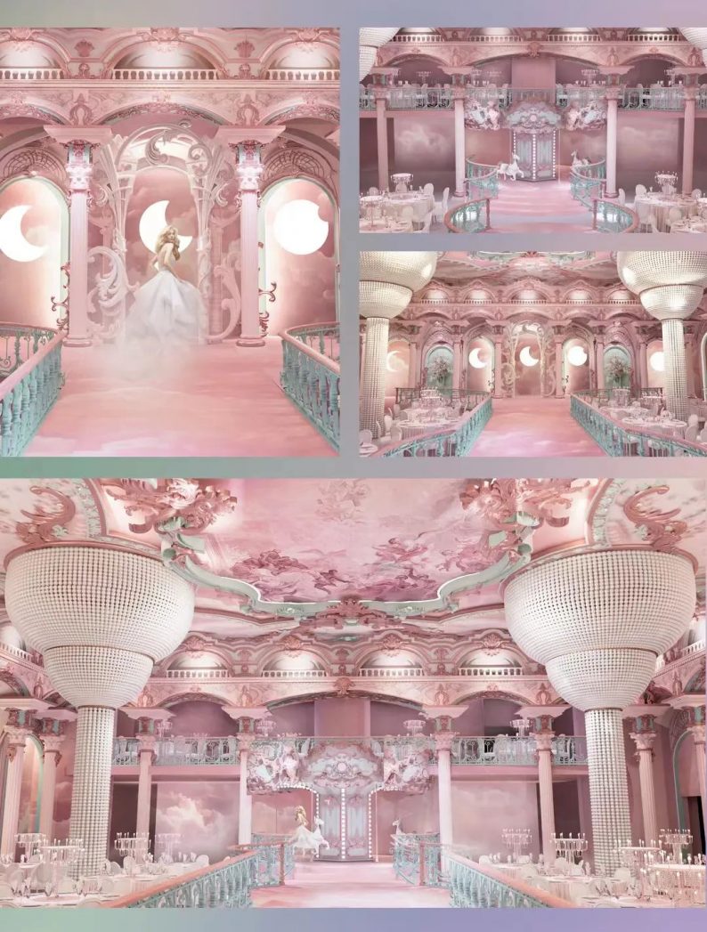 婚礼堂发布：夏桑设计！南通钻石殿堂粉色新厅发布  第11张